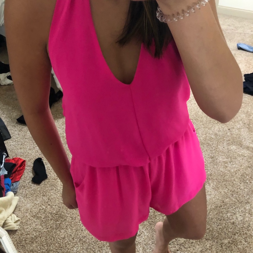 Hot pink romper